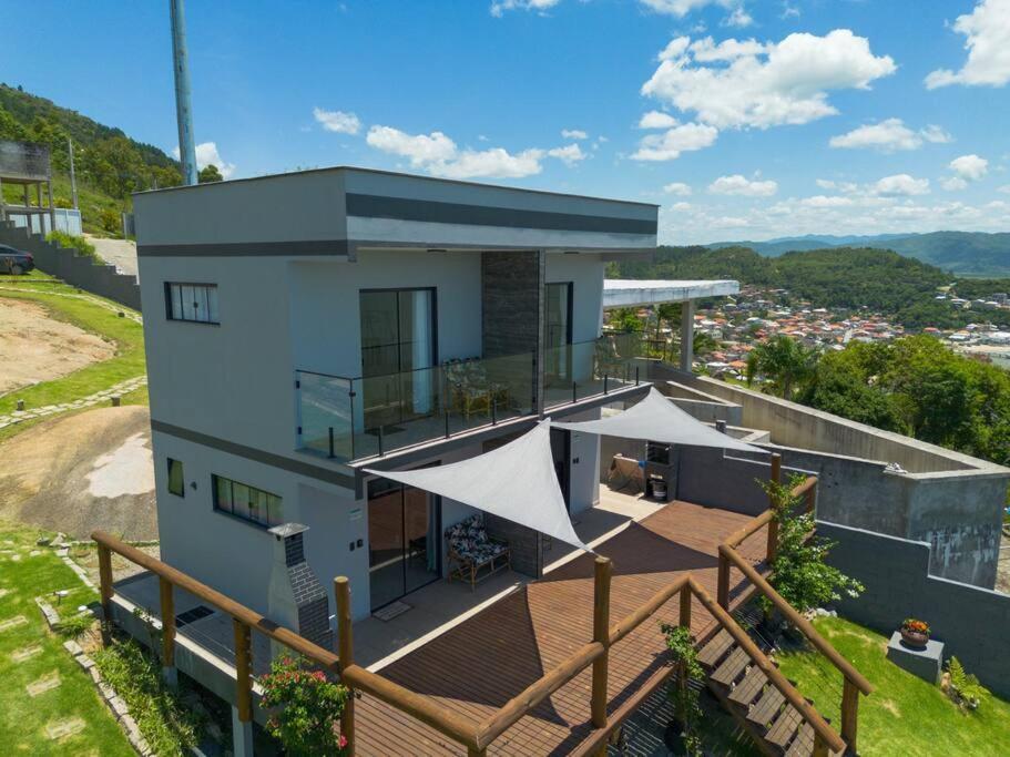 Casa Mirante Do Sol-Vista Exuberante Com Spa Governador Celso Ramos Bagian luar foto